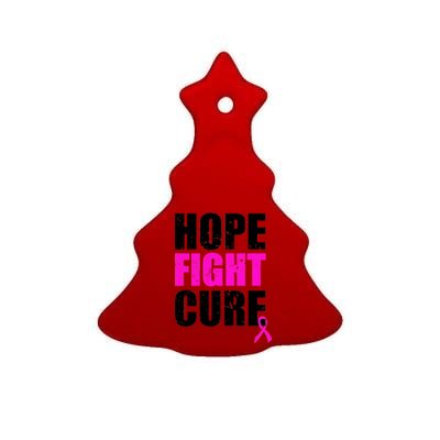 Hope Fight Cure Breast Cancer Ceramic Tree Ornament