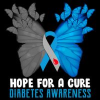 Hope For A Cure Diabetes Awareness Butterfly Doggie Tank