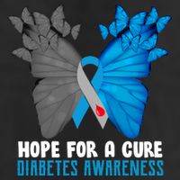 Hope For A Cure Diabetes Awareness Butterfly Adult Drive Performance Visor