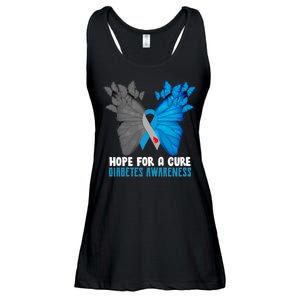 Hope For A Cure Diabetes Awareness Butterfly Ladies Essential Flowy Tank