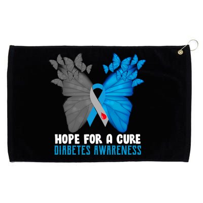 Hope For A Cure Diabetes Awareness Butterfly Grommeted Golf Towel