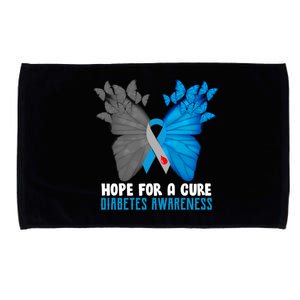 Hope For A Cure Diabetes Awareness Butterfly Microfiber Hand Towel