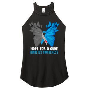 Hope For A Cure Diabetes Awareness Butterfly Women's Perfect Tri Rocker Tank