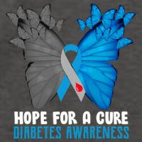 Hope For A Cure Diabetes Awareness Butterfly Vector Backpack