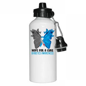 Hope For A Cure Diabetes Awareness Butterfly Aluminum Water Bottle