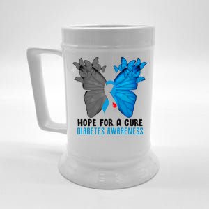 Hope For A Cure Diabetes Awareness Butterfly Beer Stein