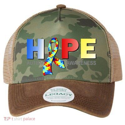 Hope For Autism Awareness Tribute Legacy Tie Dye Trucker Hat