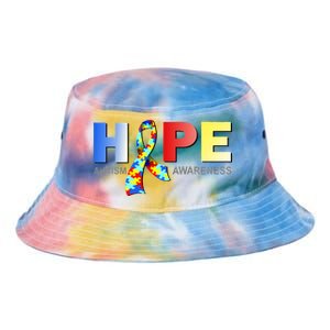 Hope For Autism Awareness Tribute Tie Dye Newport Bucket Hat