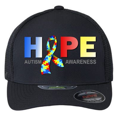 Hope For Autism Awareness Tribute Flexfit Unipanel Trucker Cap