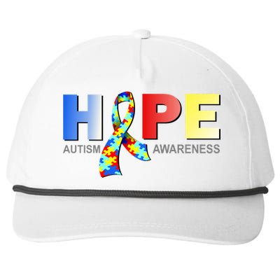 Hope For Autism Awareness Tribute Snapback Five-Panel Rope Hat