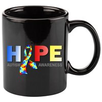 Hope For Autism Awareness Tribute 11oz C Handle Ceramic Mug