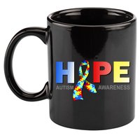 Hope For Autism Awareness Tribute 11oz C Handle Ceramic Mug
