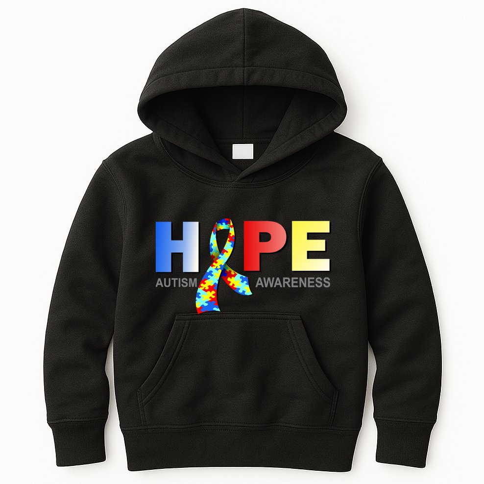 Hope For Autism Awareness Tribute Kids Hoodie