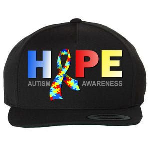 Hope For Autism Awareness Tribute Wool Snapback Cap