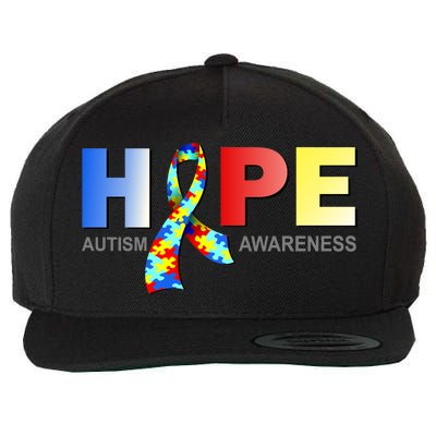 Hope For Autism Awareness Tribute Wool Snapback Cap