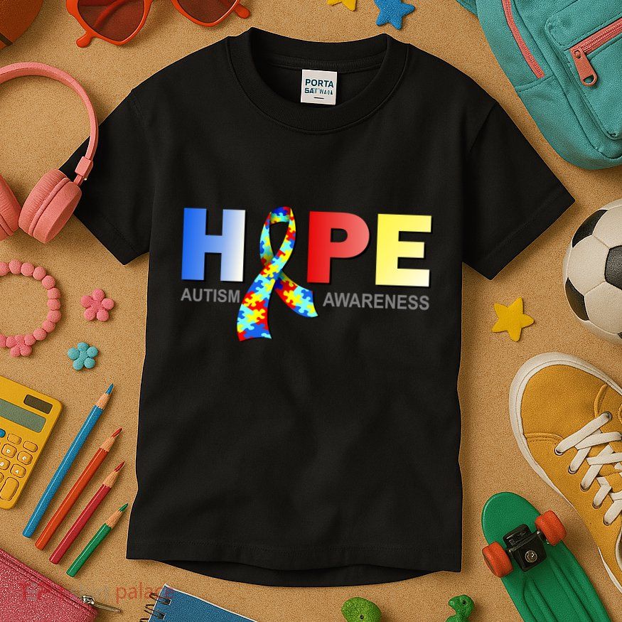 Hope For Autism Awareness Tribute Kids T-Shirt
