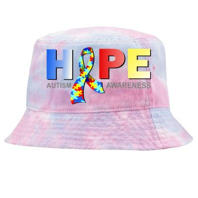 Hope For Autism Awareness Tribute Tie-Dyed Bucket Hat