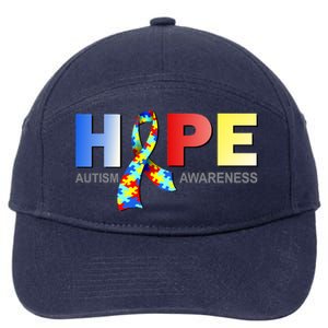 Hope For Autism Awareness Tribute 7-Panel Snapback Hat