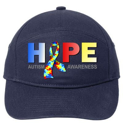 Hope For Autism Awareness Tribute 7-Panel Snapback Hat