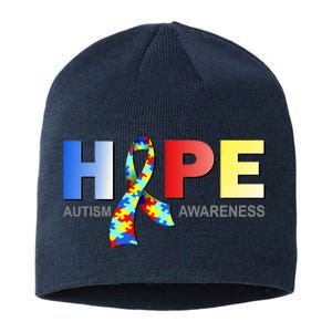 Hope For Autism Awareness Tribute Sustainable Beanie