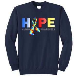 Hope For Autism Awareness Tribute Tall Sweatshirt