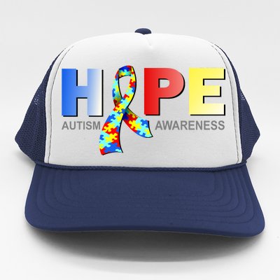 Hope For Autism Awareness Tribute Trucker Hat