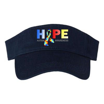 Hope For Autism Awareness Tribute Valucap Bio-Washed Visor