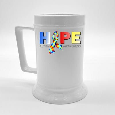 Hope For Autism Awareness Tribute Beer Stein