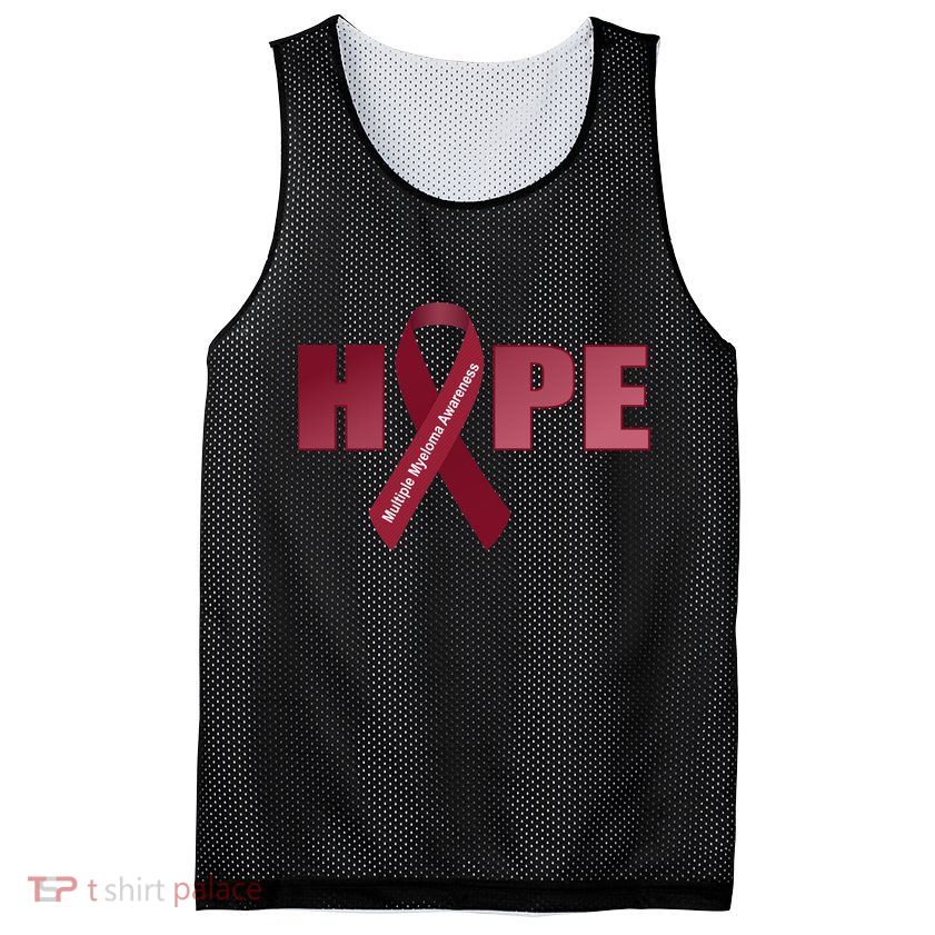 Hope For Multiple Myeloma Awareness Tribute Mesh Reversible Basketball Jersey Tank