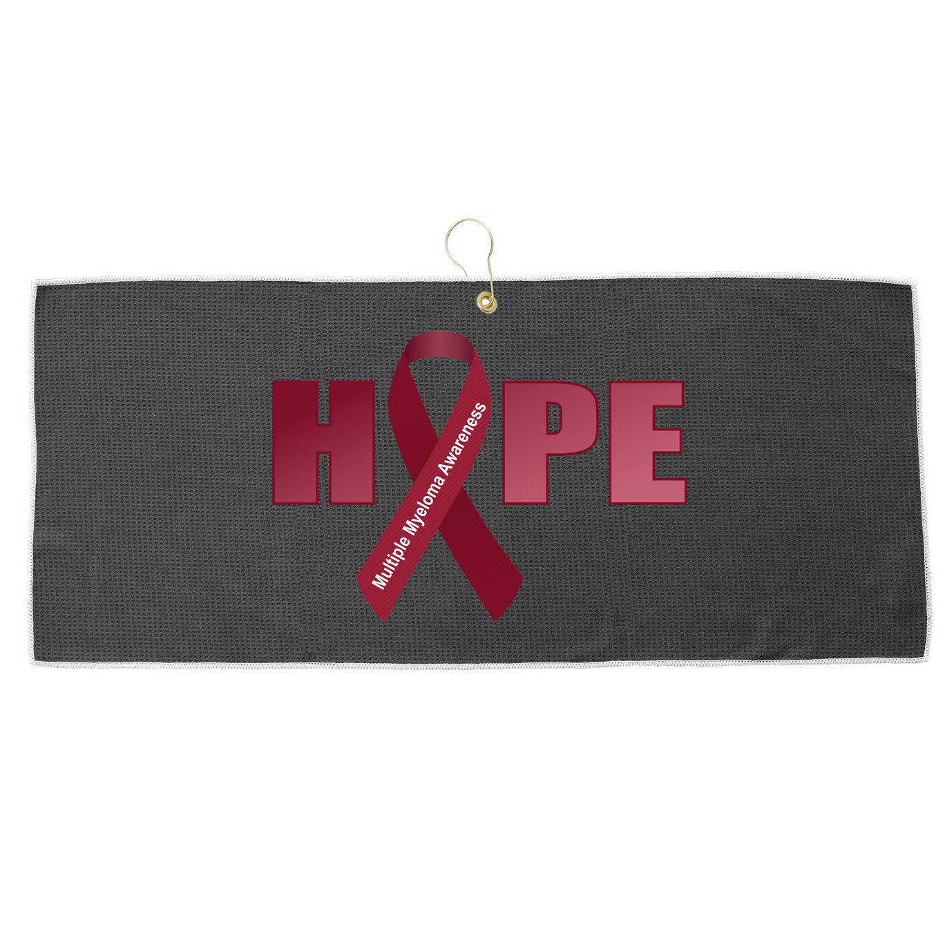 Hope For Multiple Myeloma Awareness Tribute Large Microfiber Waffle Golf Towel