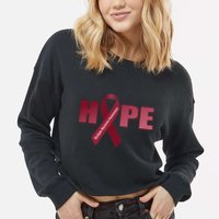 Hope For Multiple Myeloma Awareness Tribute Cropped Pullover Crew