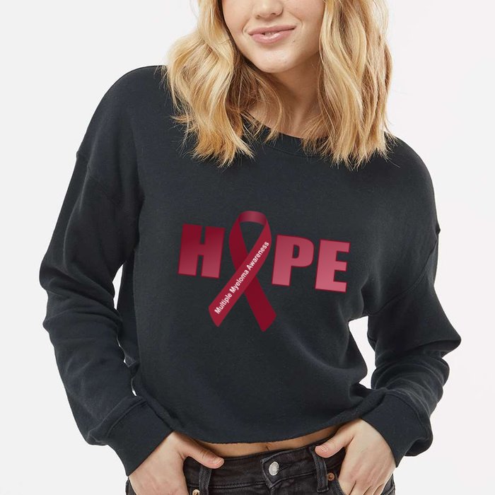 Hope For Multiple Myeloma Awareness Tribute Cropped Pullover Crew