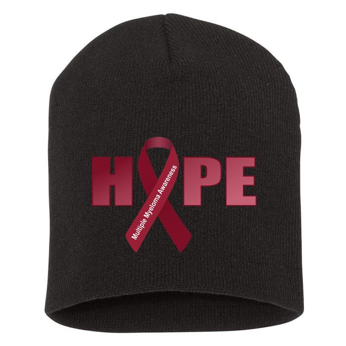 Hope For Multiple Myeloma Awareness Tribute Short Acrylic Beanie