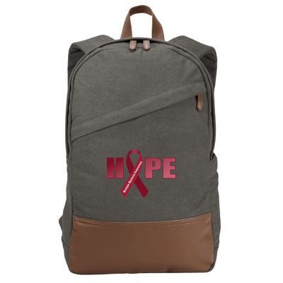Hope For Multiple Myeloma Awareness Tribute Cotton Canvas Backpack