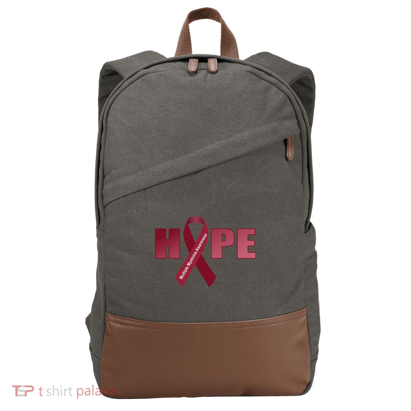 Hope For Multiple Myeloma Awareness Tribute Cotton Canvas Backpack