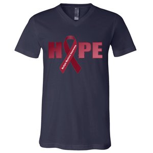 Hope For Multiple Myeloma Awareness Tribute V-Neck T-Shirt