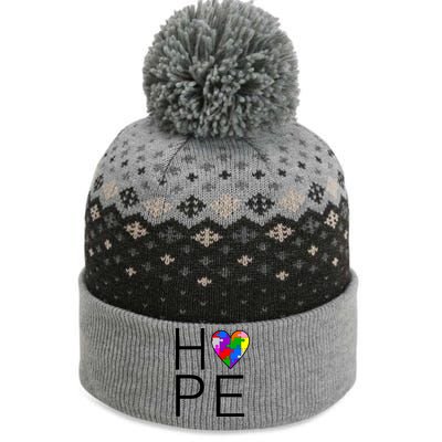 Hope Love Autism The Baniff Cuffed Pom Beanie