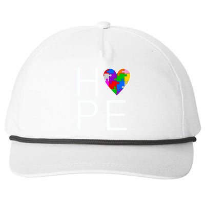 Hope Love Autism Snapback Five-Panel Rope Hat