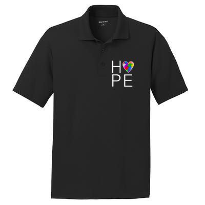 Hope Love Autism PosiCharge RacerMesh Polo