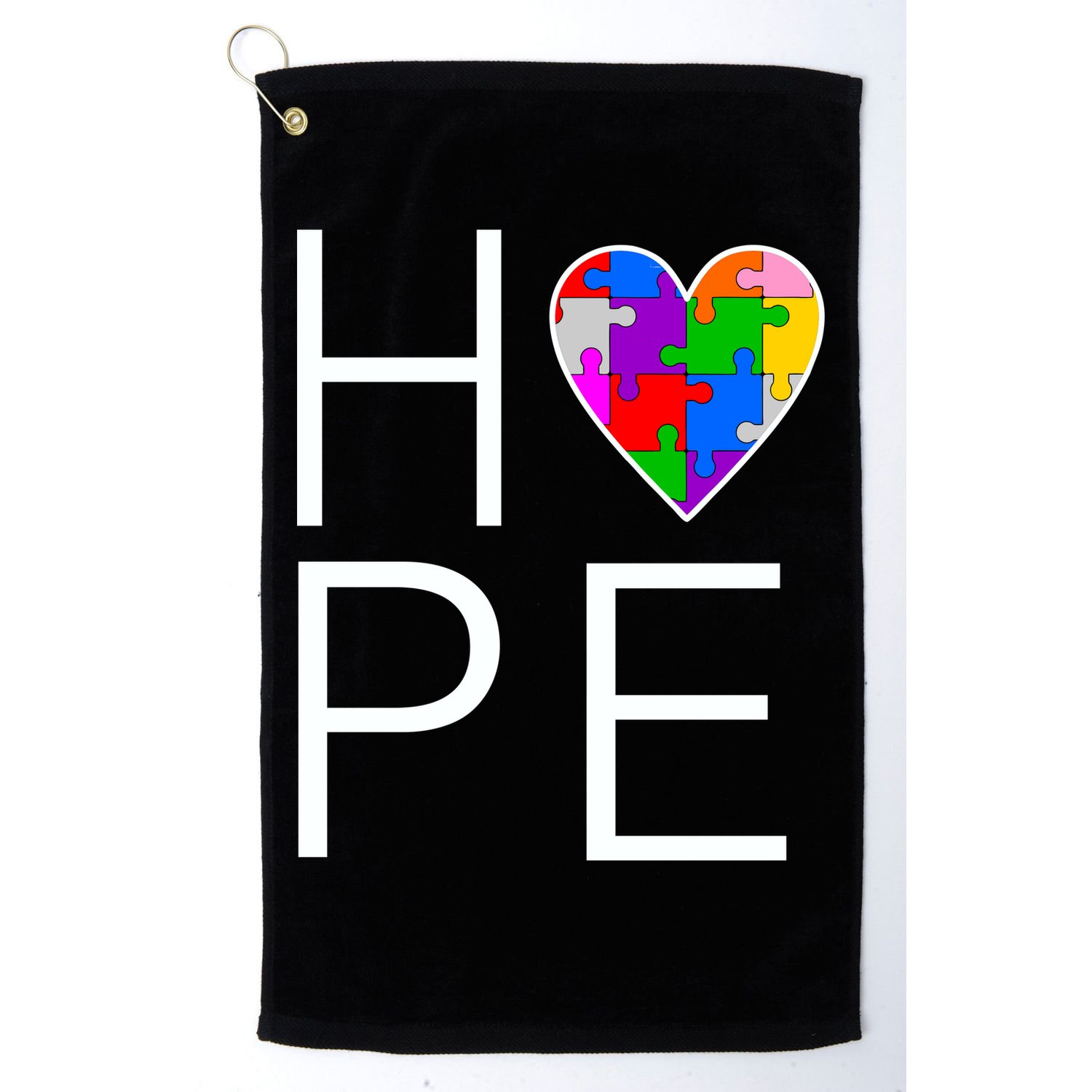 Hope Love Autism Golf Towel