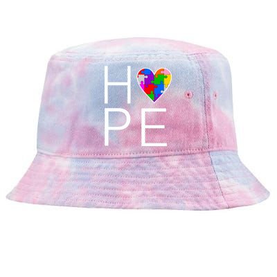 Hope Love Autism Tie-Dyed Bucket Hat