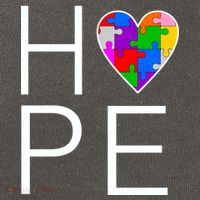 Hope Love Autism Cotton Canvas Backpack