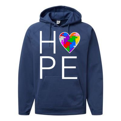 Hope Love Autism Performance Fleece Hoodie