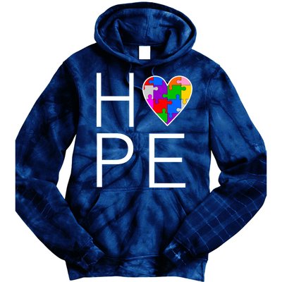 Hope Love Autism Tie Dye Hoodie