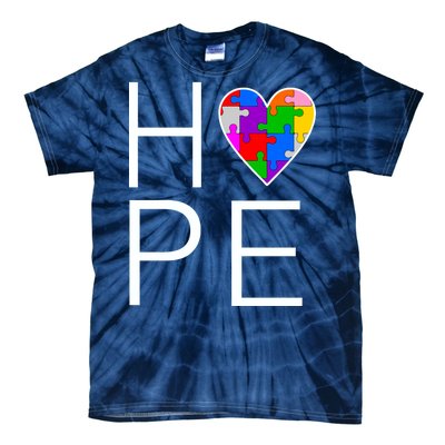 Hope Love Autism Tie-Dye T-Shirt