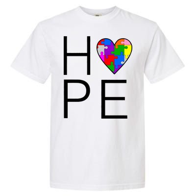 Hope Love Autism Garment-Dyed Heavyweight T-Shirt