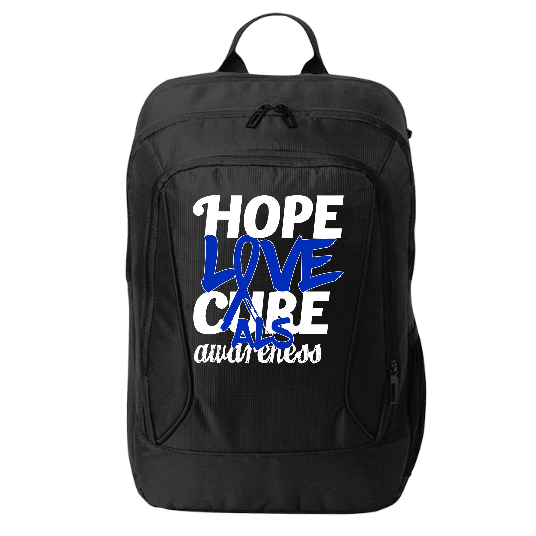 Hope Love Cure ALS Awareness City Backpack