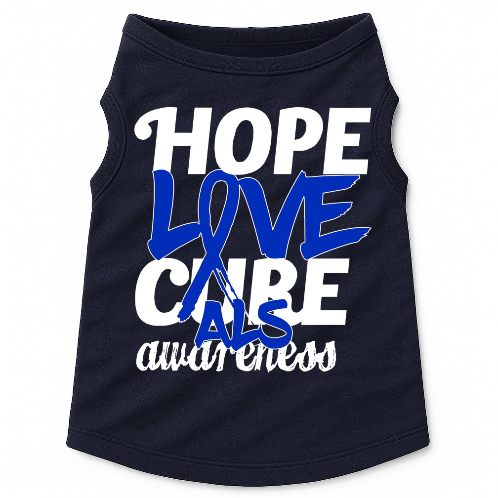 Hope Love Cure ALS Awareness Doggie Tank