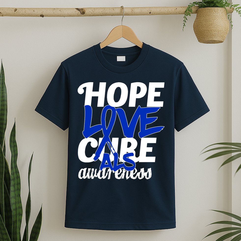 Hope Love Cure ALS Awareness T-Shirt