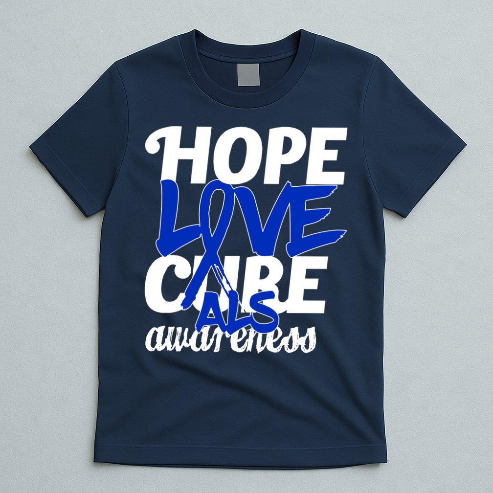Hope Love Cure ALS Awareness T-Shirt